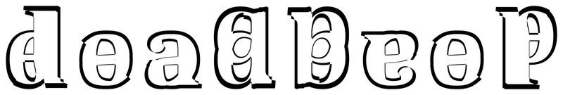 Ambigram for deadbeef in Caladea-bold